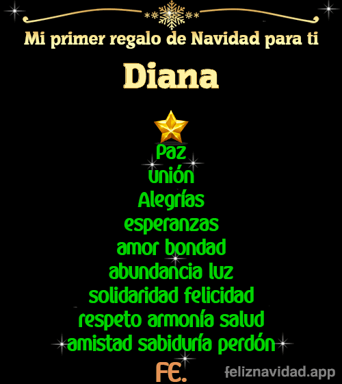 GIF Mi primer regalo de navidad para ti Diana