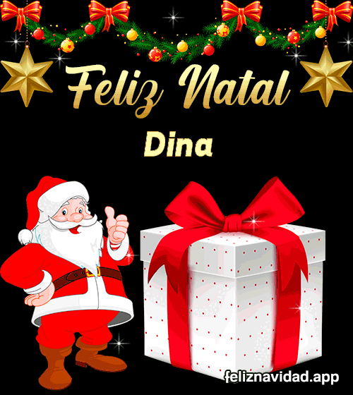 GIF Feliz Natal Dina
