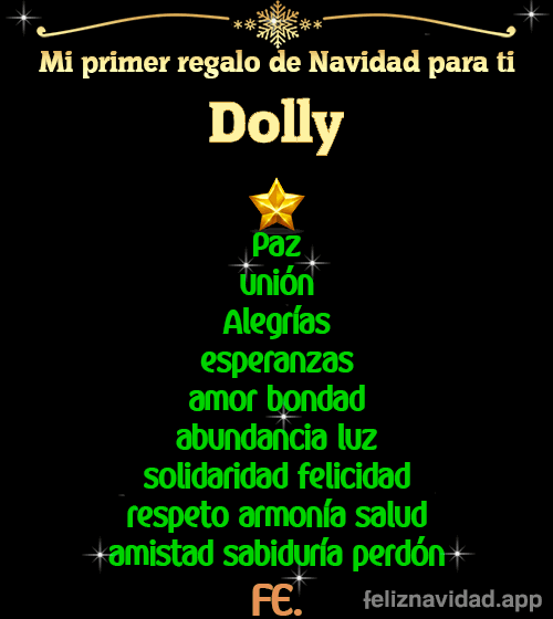 GIF Mi primer regalo de navidad para ti Dolly