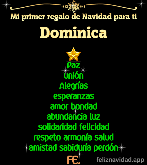 GIF Mi primer regalo de navidad para ti Dominica