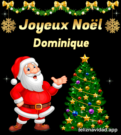 GIF Joyeux Noël Dominique