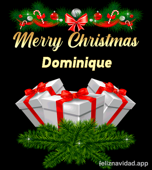 GIF Merry Christmas Dominique