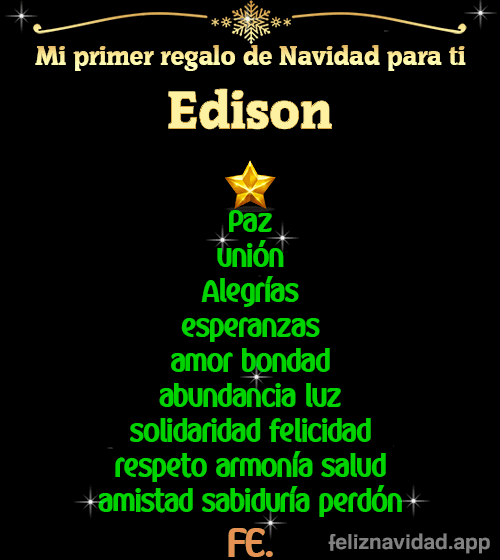 GIF Mi primer regalo de navidad para ti Edison