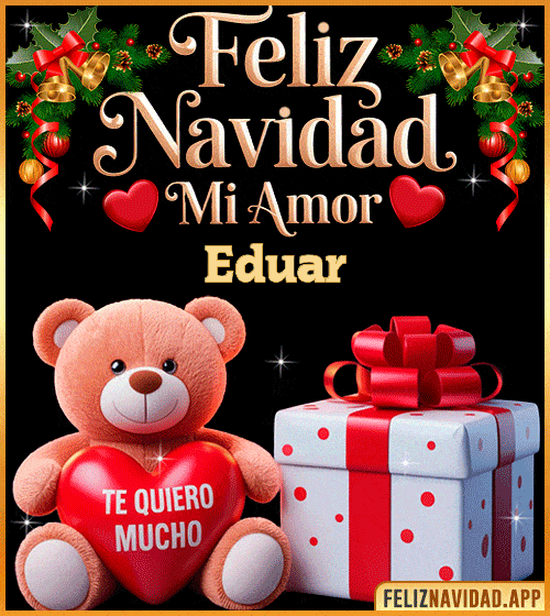 GIF Feliz Navidad mi Amor Eduar