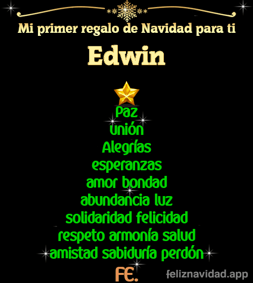 GIF Mi primer regalo de navidad para ti Edwin