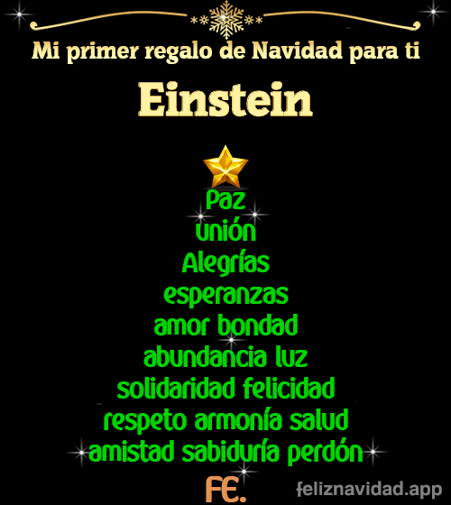 GIF Mi primer regalo de navidad para ti Einstein