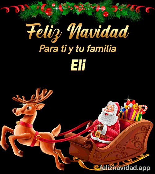 GIF Feliz Navidad para ti y tu familia Eli
