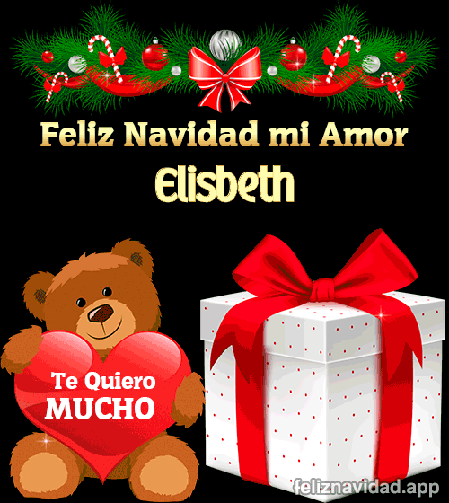 GIF Feliz Navidad mi Amor Elisbeth