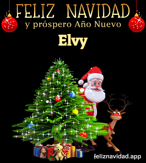 GIF Feliz Navidad y Próspero Año Nuevo 2024 Elvy