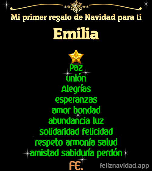 GIF Mi primer regalo de navidad para ti Emilia