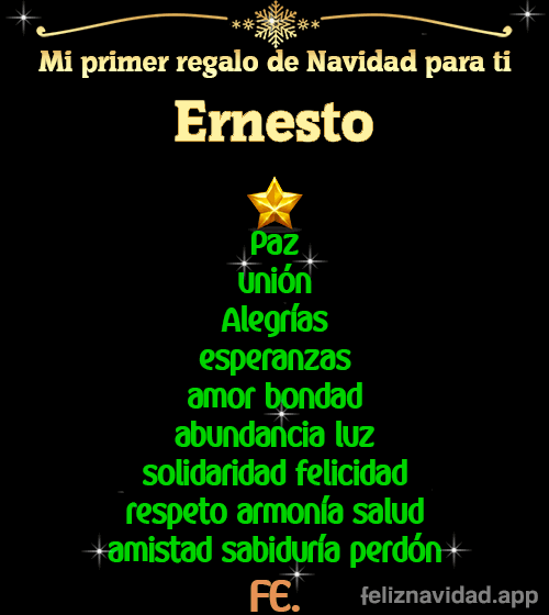 GIF Mi primer regalo de navidad para ti Ernesto