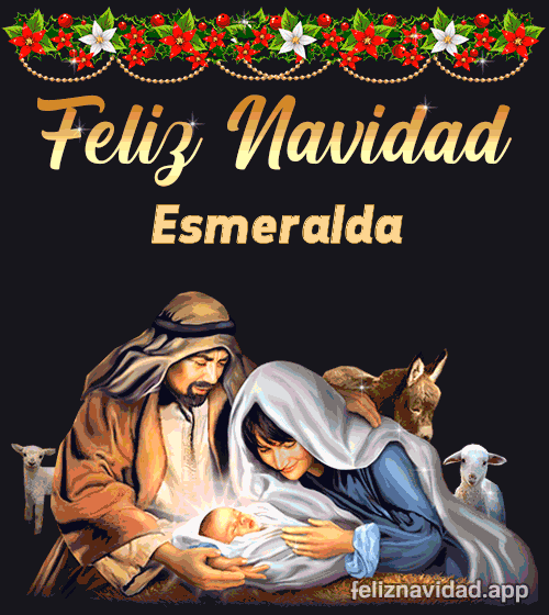 GIF Feliz Navidad Esmeralda