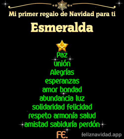 GIF Mi primer regalo de navidad para ti Esmeralda