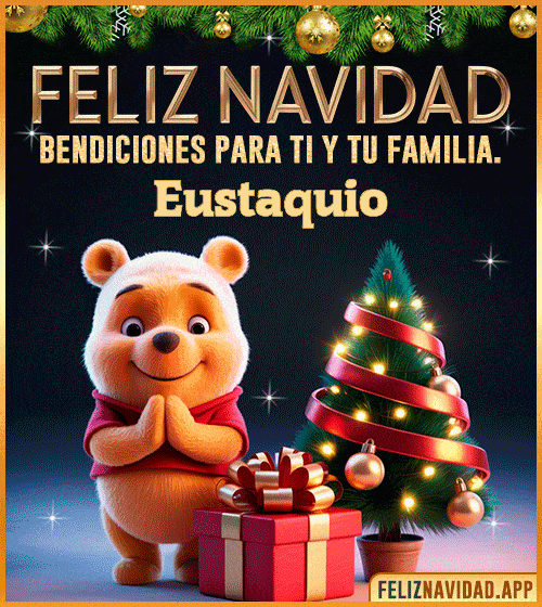 GIF Feliz Navidad, bendiciones para ti y tu familia Eustaquio