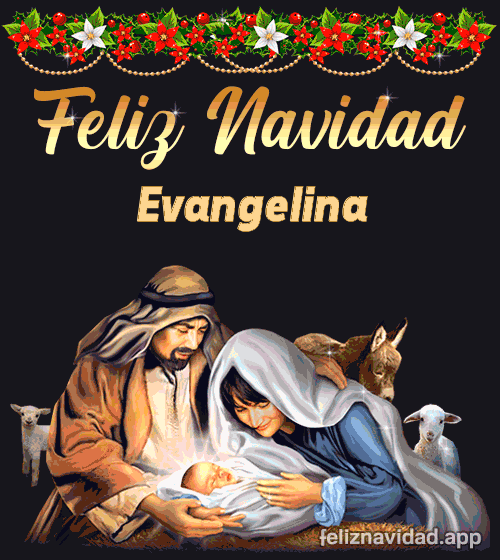 GIF Feliz Navidad Evangelina