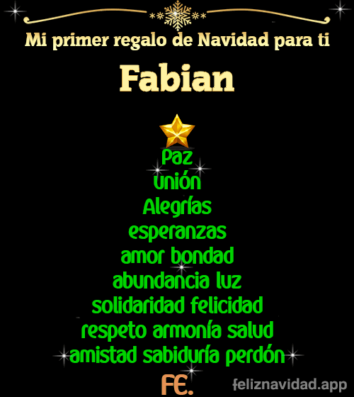 GIF Mi primer regalo de navidad para ti Fabian