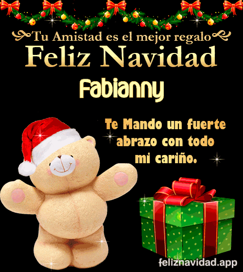 GIF Tu amistad es el mejor regalo Feliz Navidad Fabianny