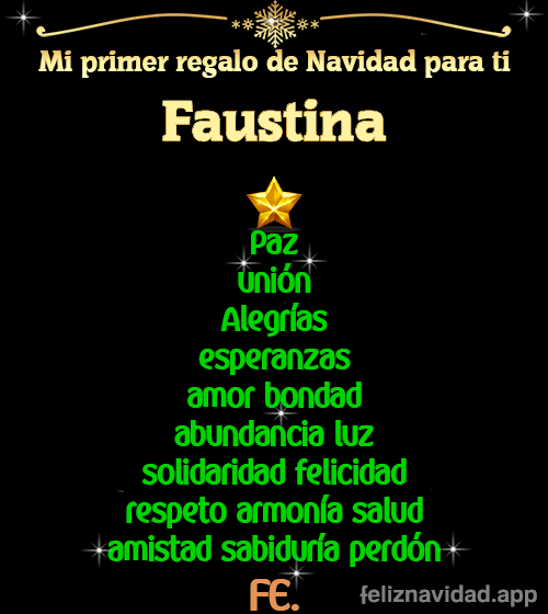 GIF Mi primer regalo de navidad para ti Faustina