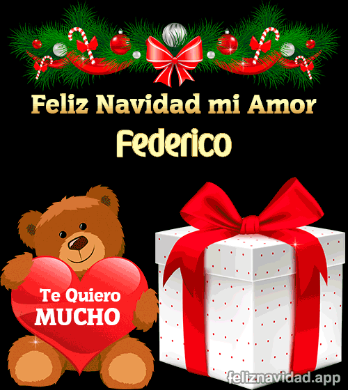 GIF Feliz Navidad mi Amor Federico