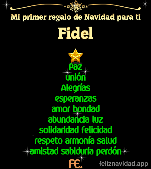 GIF Mi primer regalo de navidad para ti Fidel