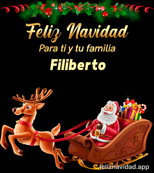 GIF Feliz Navidad para ti y tu familia Filiberto