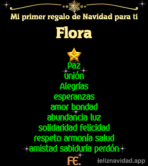 GIF Mi primer regalo de navidad para ti Flora