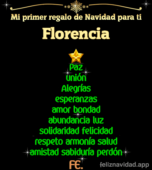 GIF Mi primer regalo de navidad para ti Florencia