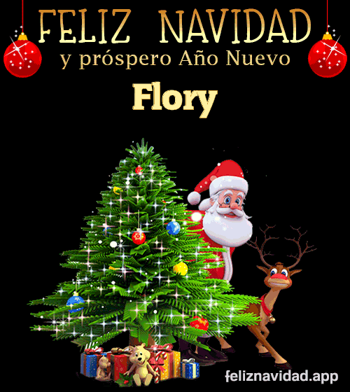 GIF Feliz Navidad y Próspero Año Nuevo 2023 Flory