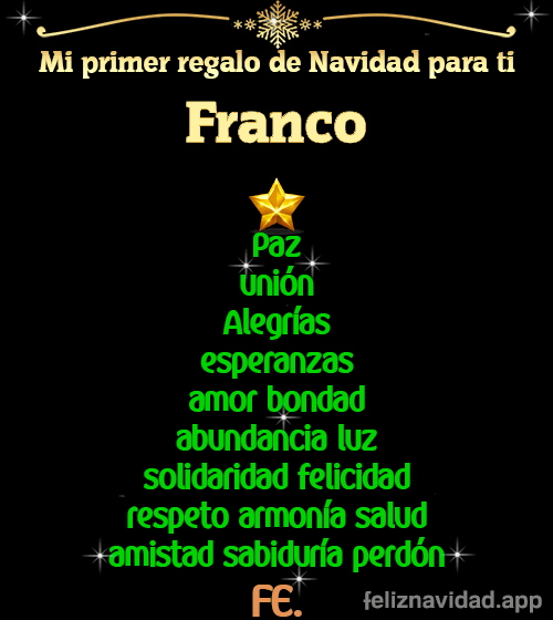 GIF Mi primer regalo de navidad para ti Franco
