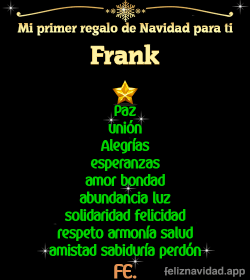 GIF Mi primer regalo de navidad para ti Frank