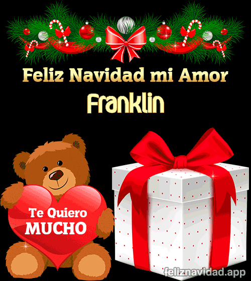 GIF Feliz Navidad mi Amor Franklin