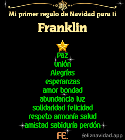 GIF Mi primer regalo de navidad para ti Franklin