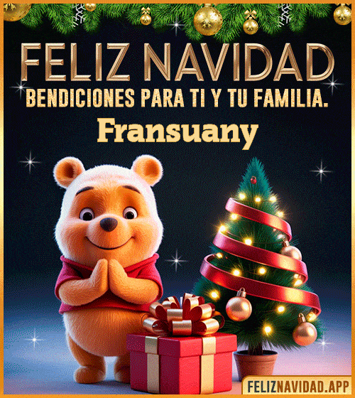 GIF Feliz Navidad, bendiciones para ti y tu familia Fransuany