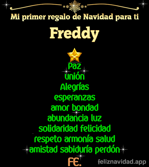 GIF Mi primer regalo de navidad para ti Freddy
