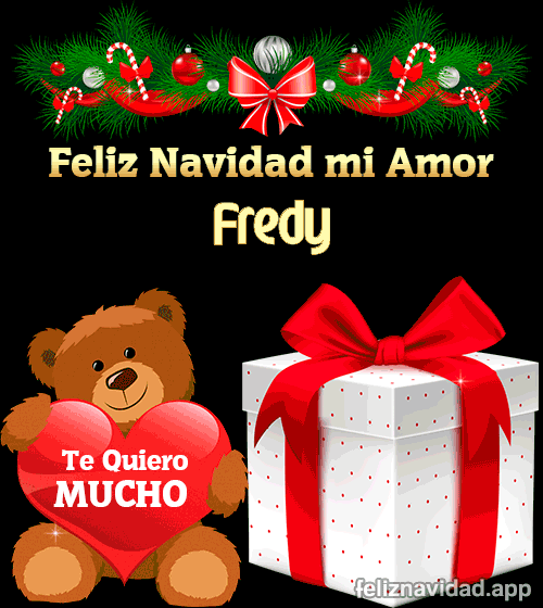 GIF Feliz Navidad mi Amor Fredy