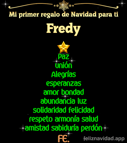 GIF Mi primer regalo de navidad para ti Fredy