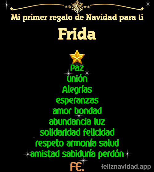 GIF Mi primer regalo de navidad para ti Frida