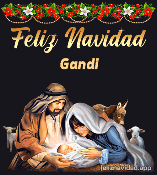 GIF Feliz Navidad Gandi