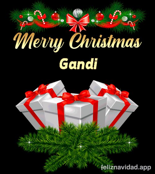 GIF Merry Christmas Gandi