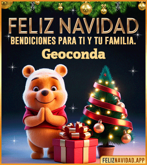 GIF Feliz Navidad, bendiciones para ti y tu familia Geoconda