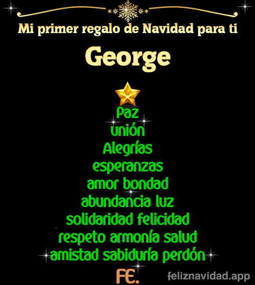 GIF Mi primer regalo de navidad para ti George
