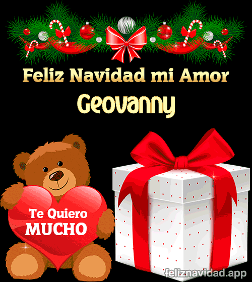 GIF Feliz Navidad mi Amor Geovanny
