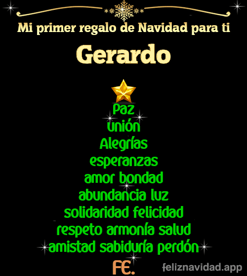 GIF Mi primer regalo de navidad para ti Gerardo