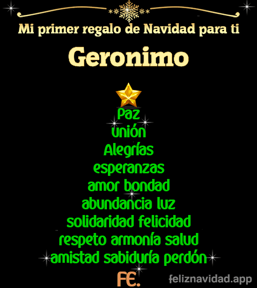 GIF Mi primer regalo de navidad para ti Geronimo