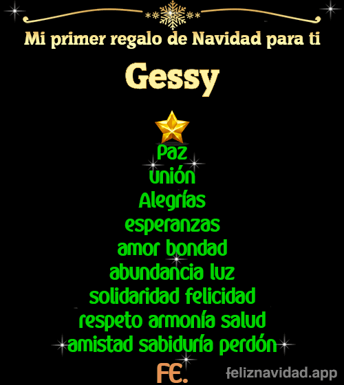GIF Mi primer regalo de navidad para ti Gessy