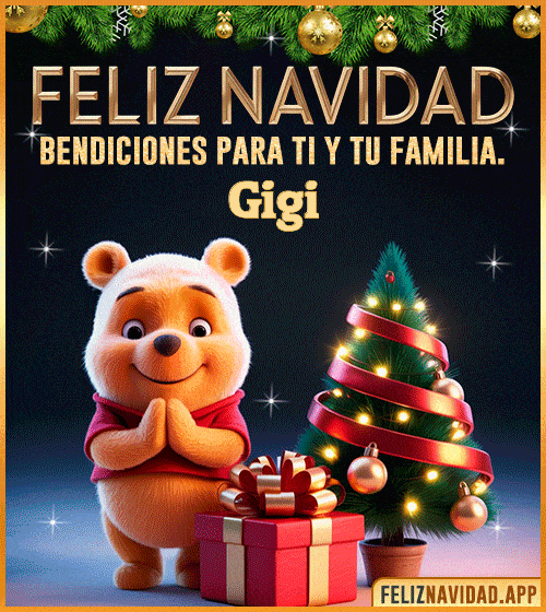 GIF Feliz Navidad, bendiciones para ti y tu familia Gigi