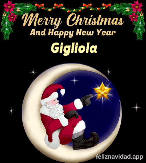 GIF Merry Christmas and Happy New Year Gigliola