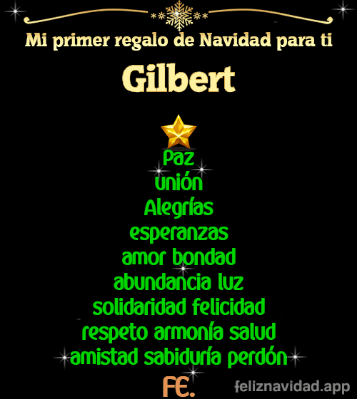 GIF Mi primer regalo de navidad para ti Gilbert