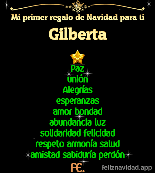 GIF Mi primer regalo de navidad para ti Gilberta