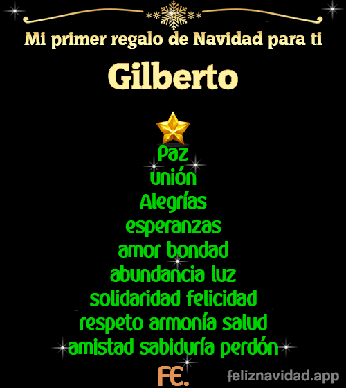 GIF Mi primer regalo de navidad para ti Gilberto